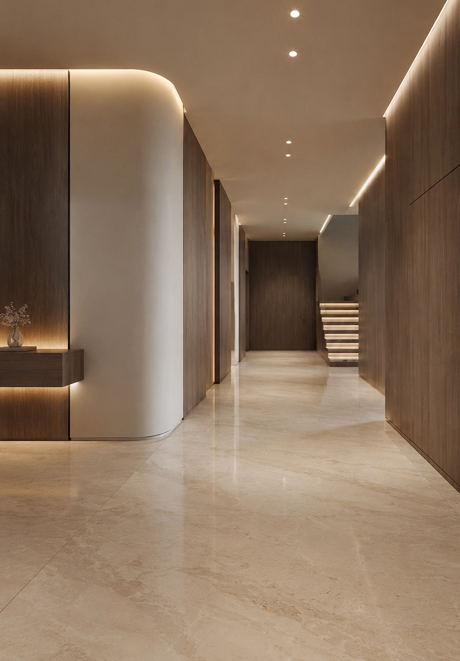 Modern fit-out finishing details by X4 Design and Build