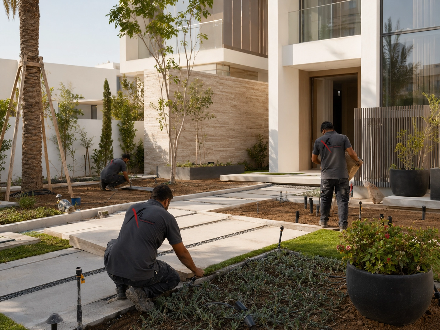 Luxury landscaping scope and outdoor works by X4 Design and Build