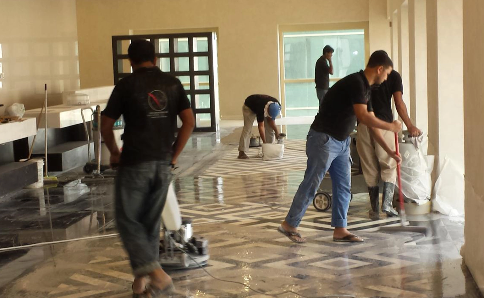 Marble tile fixing and installation by X4 Design and Build